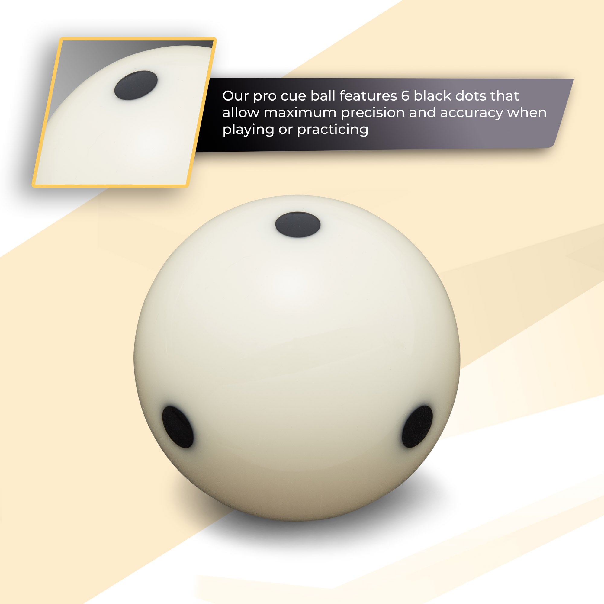 Cue-King Premium Black Edition Pool Balls with Spotted Cue Ball, 2” UK Size