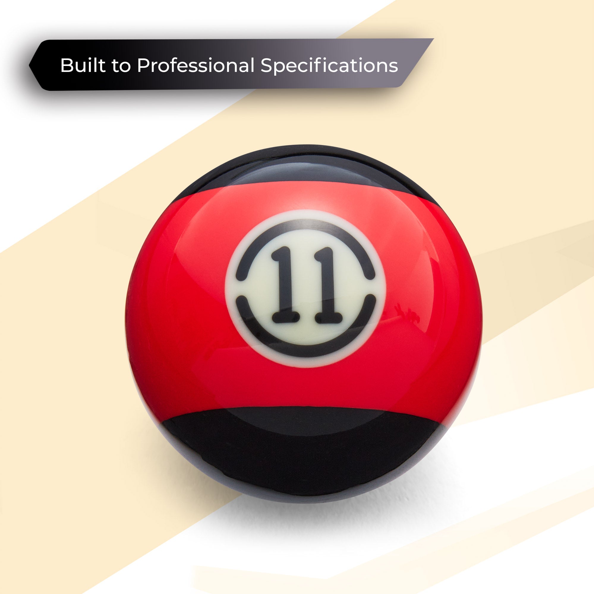 Cue-King Premium Black Edition Pool Balls with Spotted Cue Ball, 2” UK Size