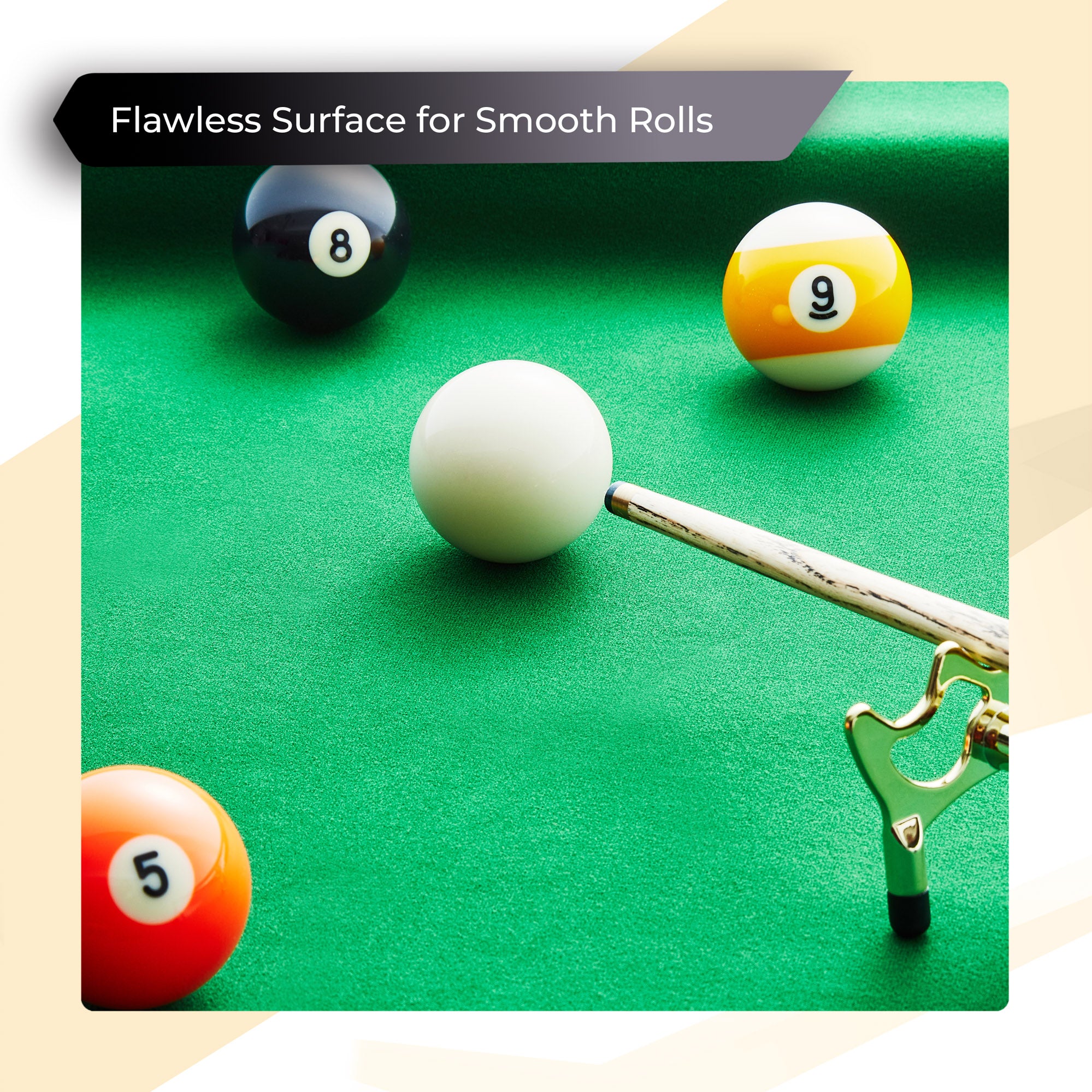 Cue-King Premium Spots and Stripes Pool Balls, 2” UK Size, 1 7/8” White Ball