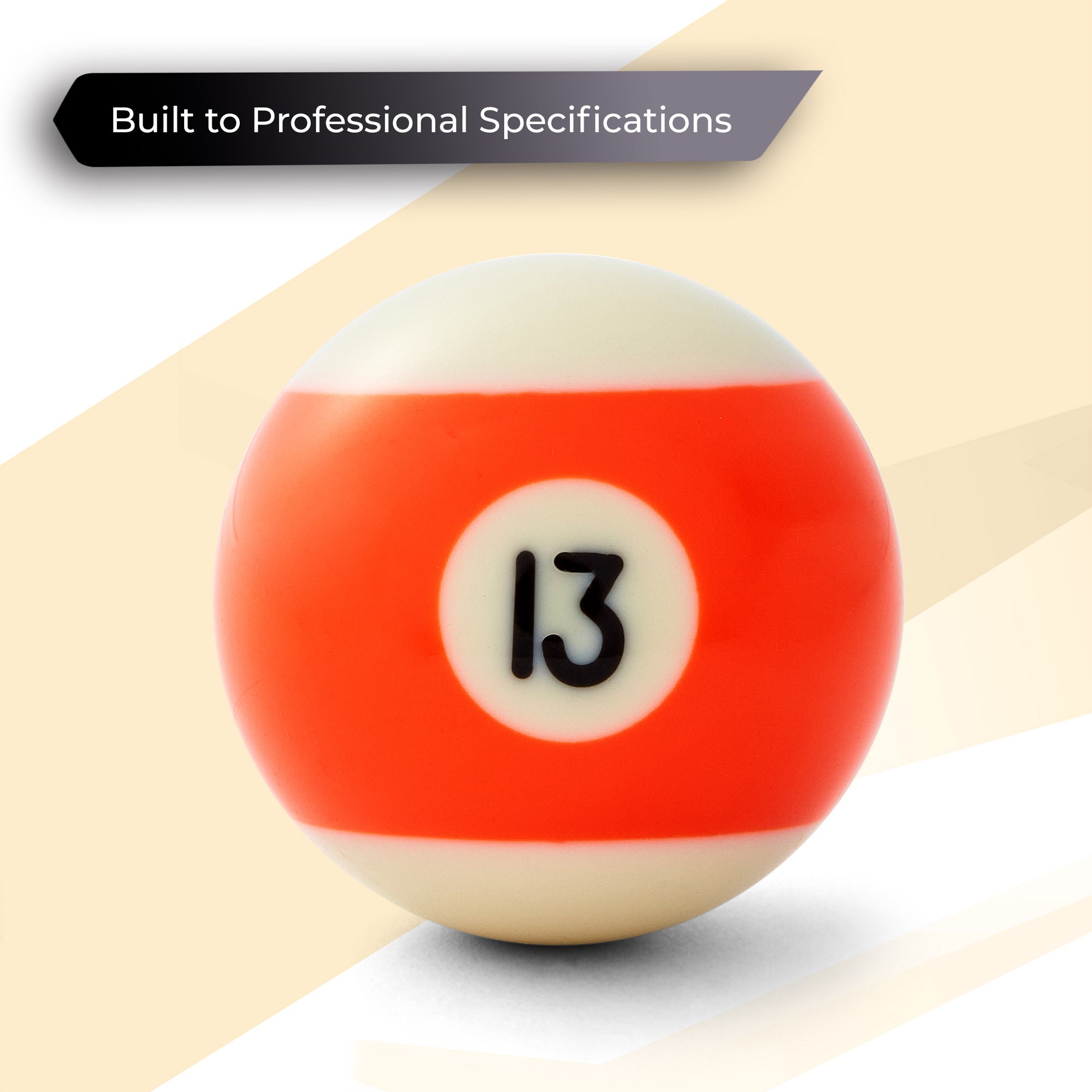 Cue-King Premium Spots and Stripes Pool Balls, 2” UK Size, 1 7/8” White Ball