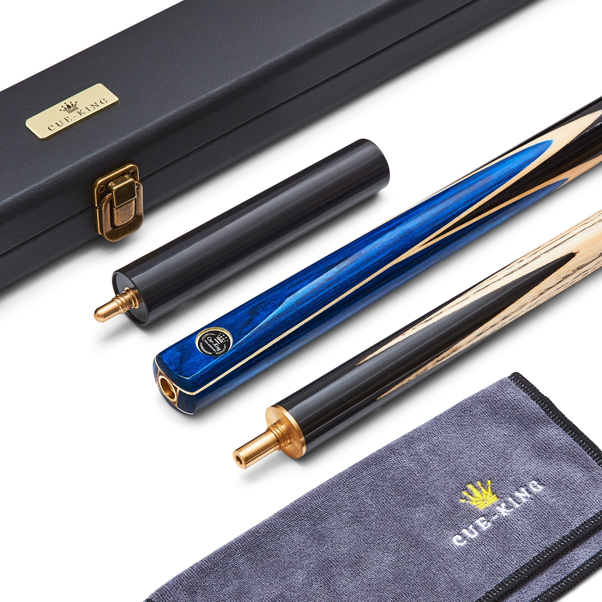 Set Di 4 Stecche Da Biliardo Americane 58 Pollici - House Pool Cues, Punta In Pelle 13 Mm, Acero Canadese, Manico Nero