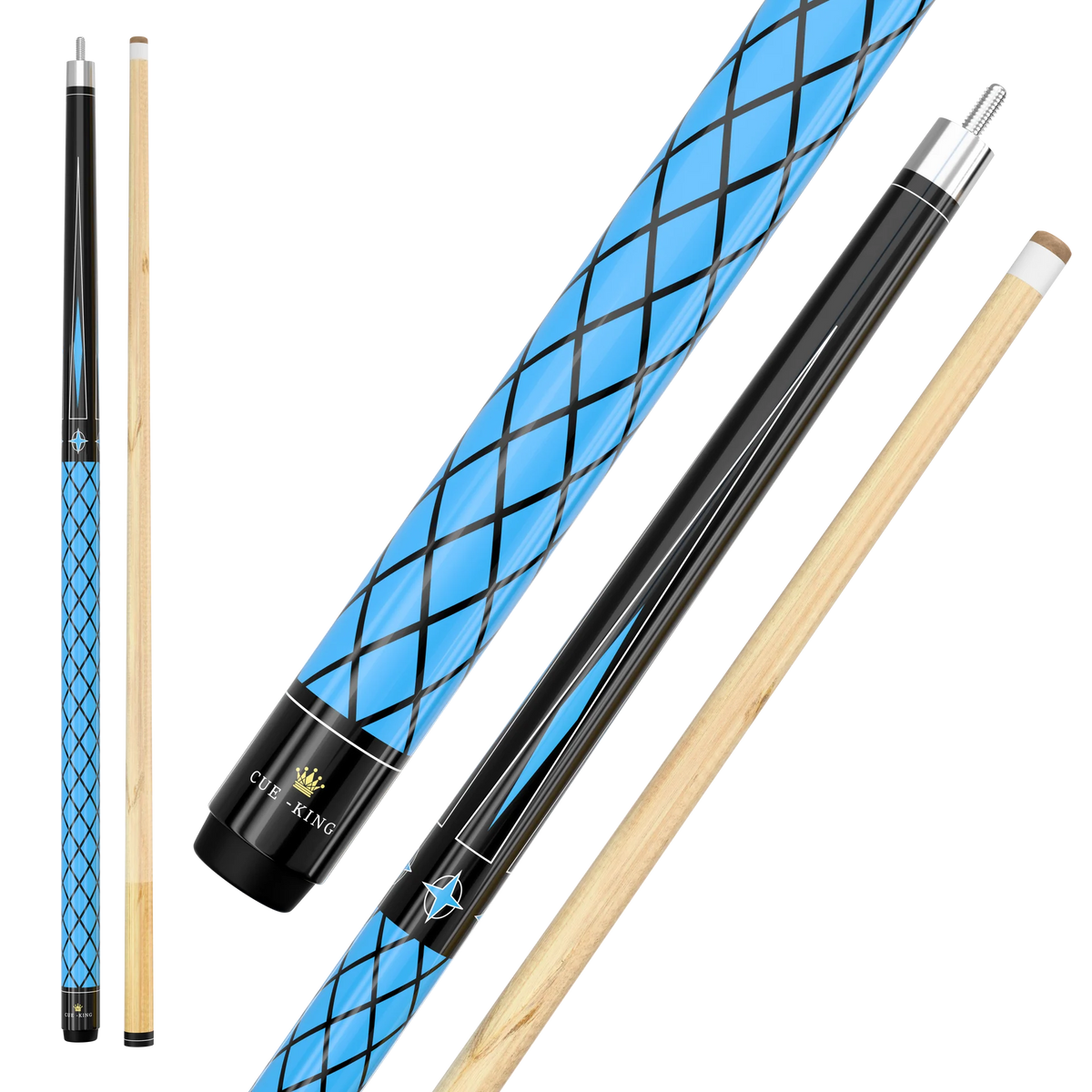 Cue-King Canadian Maple Pool Cue – 13mm, 50/50 Joint