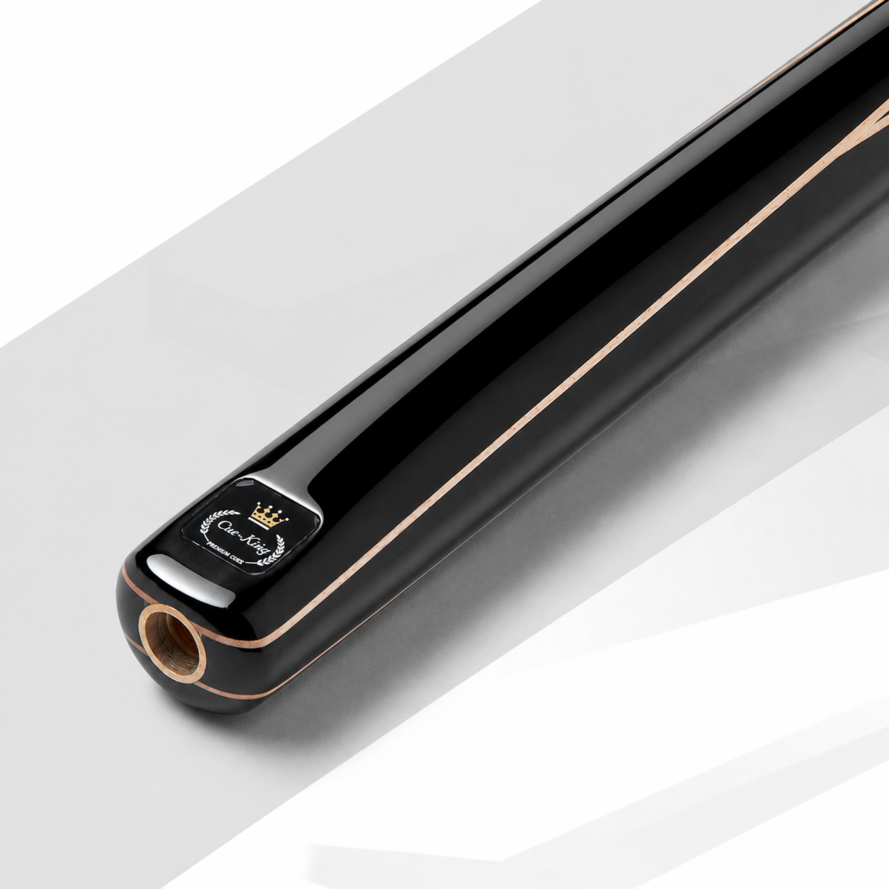 Cue-King Black Series 57" Snooker and Pool Cue 3/4 Jointed With Leather Case and XL Telescopic Extension