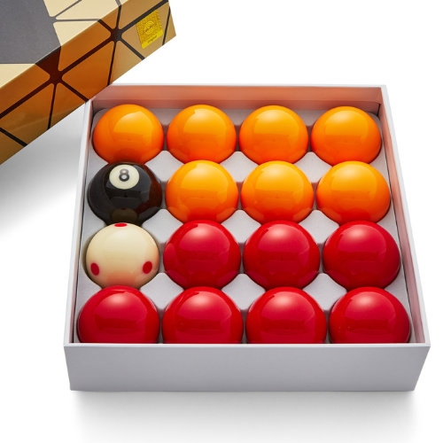 Cue-King Premium Red and Yellow Pool Balls, 2” UK Size