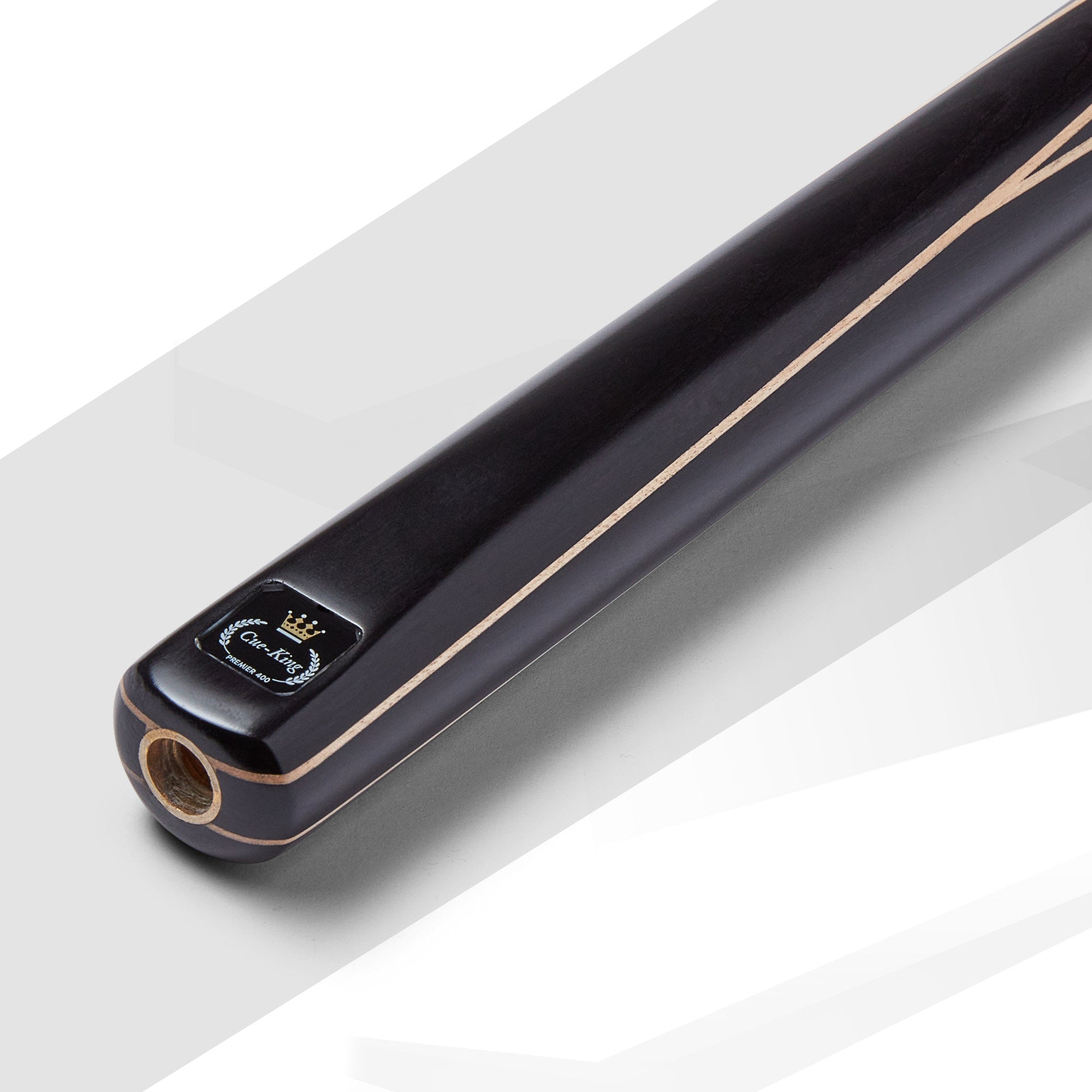 Cue-King Black Series 57" Snooker and Pool Cue 3/4 Jointed With Leather Case and XL Telescopic Extension