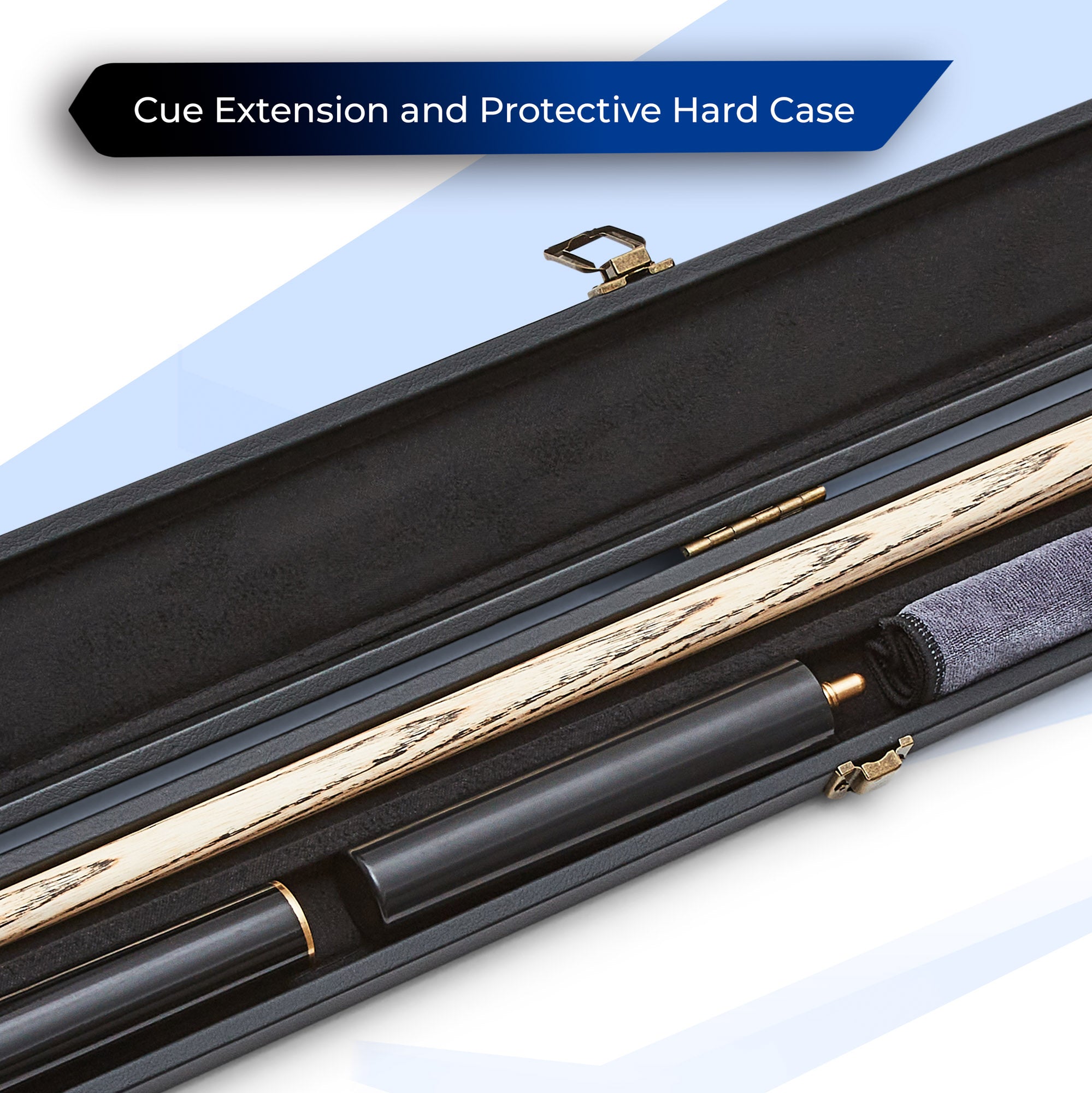 Cue-King Pro Series 001 57" 19oz Snooker and Pool Cue 3/4 Jointed with Case and Extension