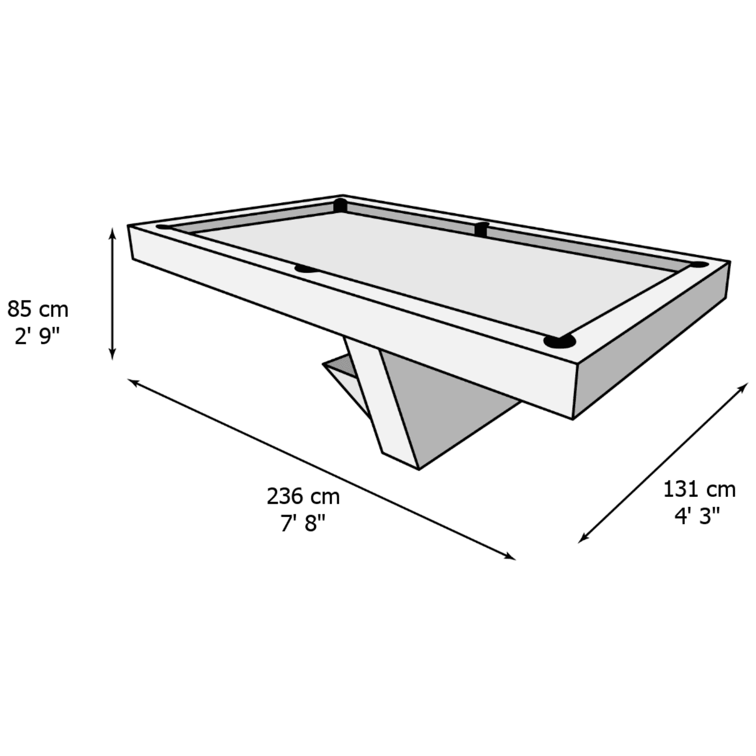 Cue-King Equilibrium Pool Table (Fully Customisable)